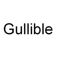 It says gullible on my pfp