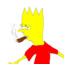 bart simpson smoking a huge j