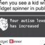 Autistic fidget spinner kid