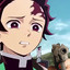 Tanjiro with a gun