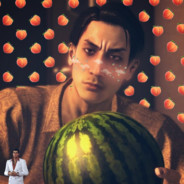Majima with a melon