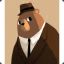 Teh bear in the suit