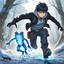 Hunting ice frog