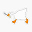 Goose with knife