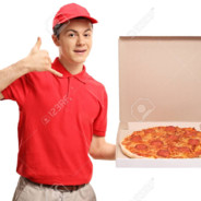 Pizza delivery boy