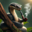 smoking snake