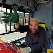 Overly friendly bus driver 69