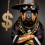 Cool gangster dog