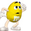the yellow m&amp;m