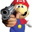 Mario with the Gat