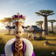 Nine Regal Giraffes