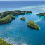 blue sky sea with island tree