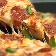 Sizzling hot pizza