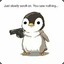 Pinguin mit Waffe