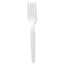 White Heavy Weight Plastic Fork