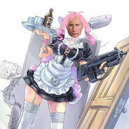 Femboy Maid Putin with a Gun