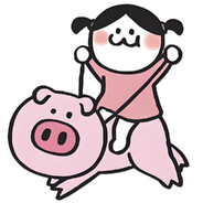 豆丁骑猪逛后花