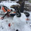 slipped on snow