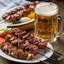 шашлычок с пивом