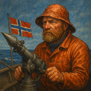 Norwegian whale hunter
