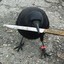 A crow with a knife