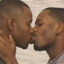 2 men kissing