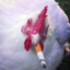fat chicken with a cigarette