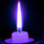 Faithful Purple Candle