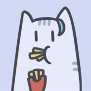 吃薯条的大白猫