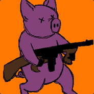 a pig with a gun