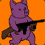 a pig with a gun