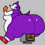 Purple and big butt