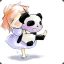 Girl and panda