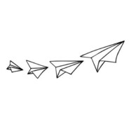 飞在风里的纸飞机