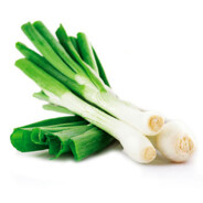 A fresh green onion