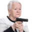 Not the granny wit the 9mm