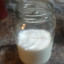 Some milk in a jar