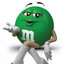 m&amp;m verde⛧