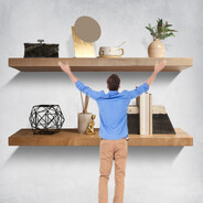 I like to touch my shelf