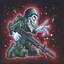 evil military skeleton zombie