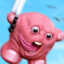 Meat Kirby with a Knife