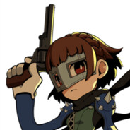 Makoto with a gun