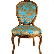 an expensive, antique chair