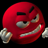 Angry red emoji clenching fist
