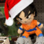 a goku plush wearing yeezies