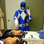 Power Ranger Azul Drogadicto