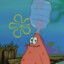 patrick wearing a gallon hat