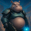 Pregnant Hippo