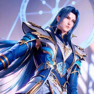 手持黄金三叉戟背负八蛛魂骨矛海神唐三是也