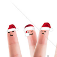 帽子戴在手指上